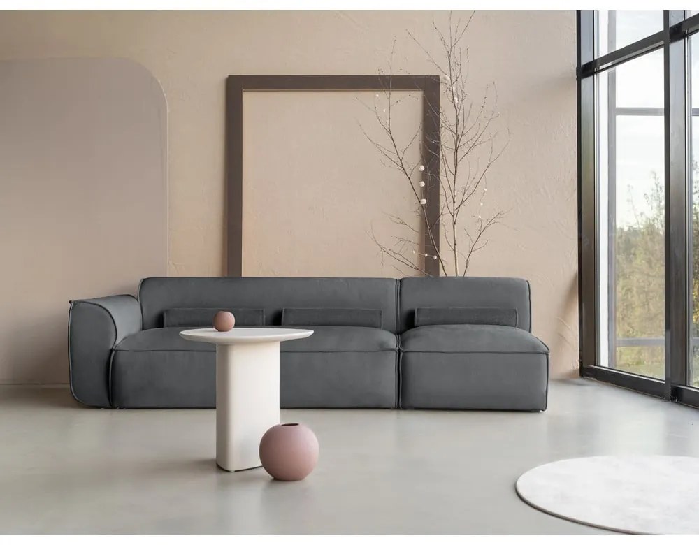 Szürke moduláris heverő (bal oldali) Flex Felix – Miuform