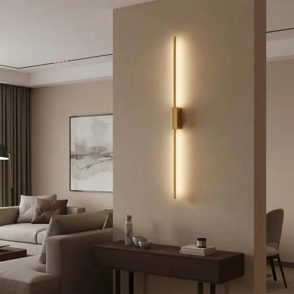 LED fali lámpa AISHA LED/20W/230V 4000K 120 cm arany