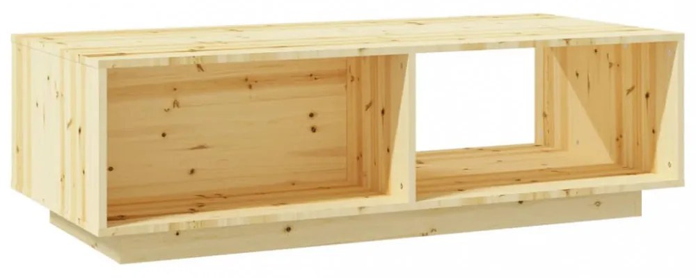tömör fenyőfa dohányzóasztal 110 x 50 x 33,5 cm