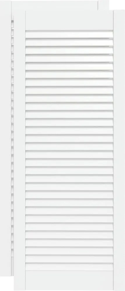 vidaXL 2 db fehér tömör fenyőfa lamellás szekrényajtó 99,3 x 39,4 cm