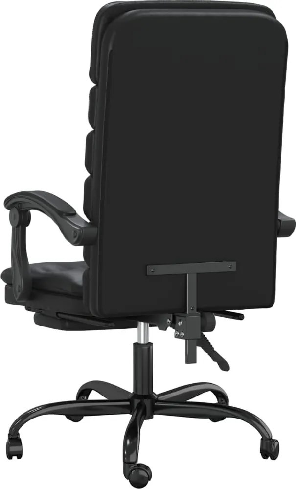vidaXL fekete műbőr dönthető irodai masszázsszék