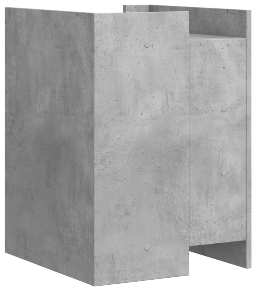 betonszürke szerelt fa éjjeliszekrény 45 x 50 x 65 cm