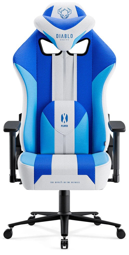 Diablo X-Player 2.0 szövet gamer szék Átlagos méret: frost white / fehér