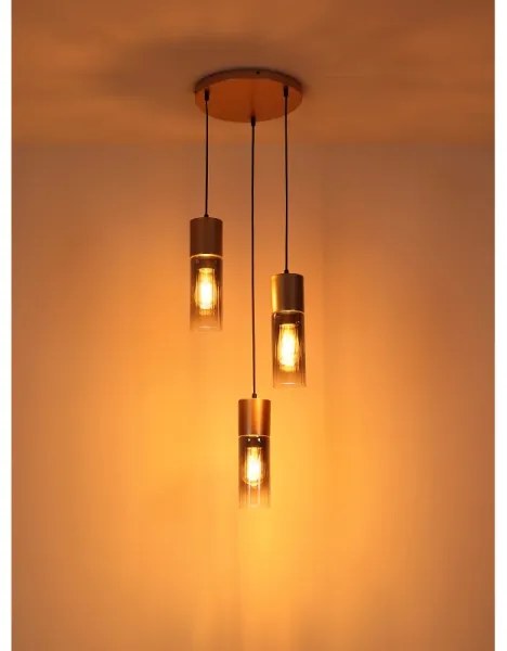 Globo 21000-3HCA - ANNIKA kábeles függeszték, 3xE27/25W/230V, átm. 30 cm