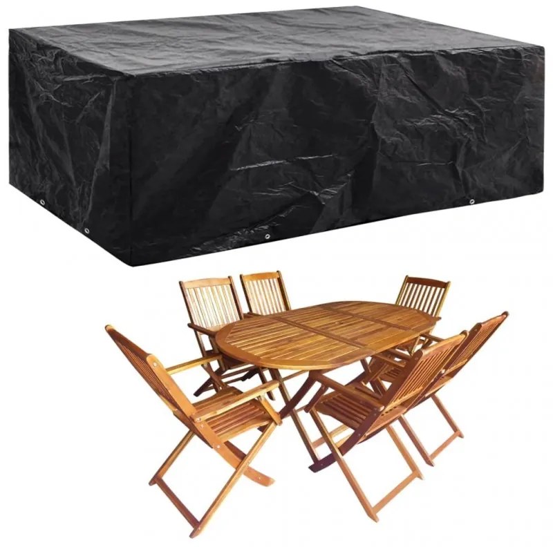 Takaróponyva kerti bútorra, 8 fűzőlyukkal, 242 x 162 x 100 cm