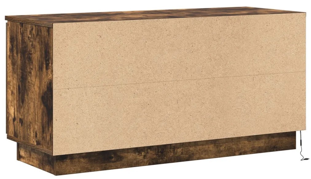 TV Szekrény Füstölt Tölgy 100x38x49 cm Mérnöki Fa