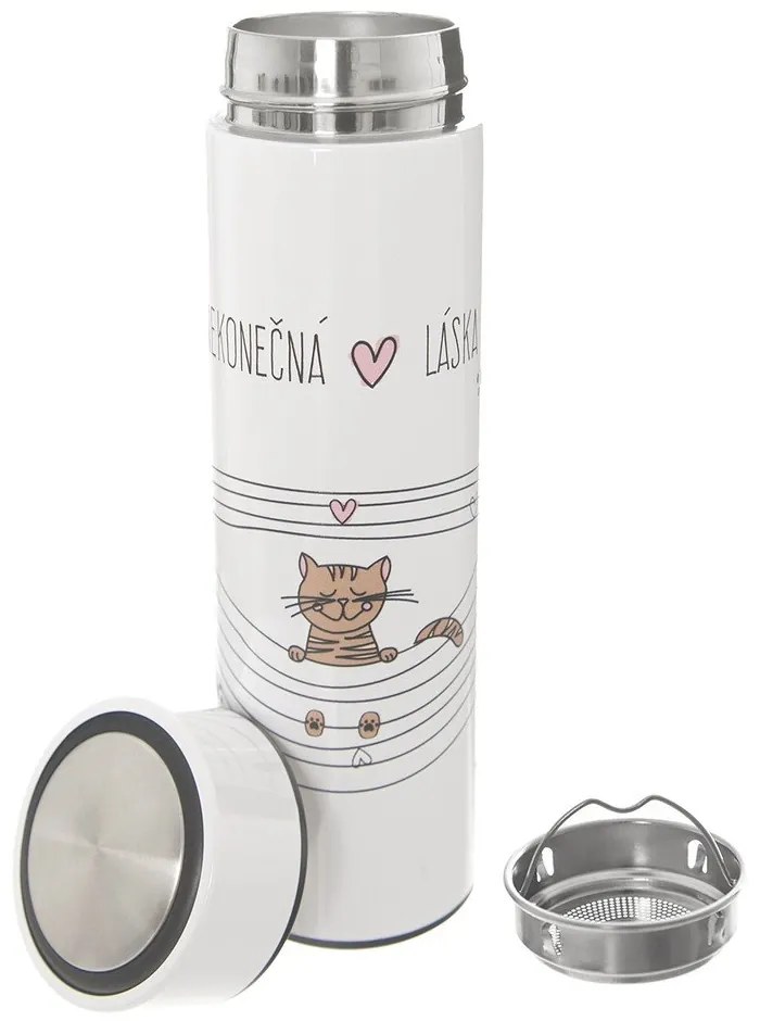 Fehér termosz 400 ml – Orion