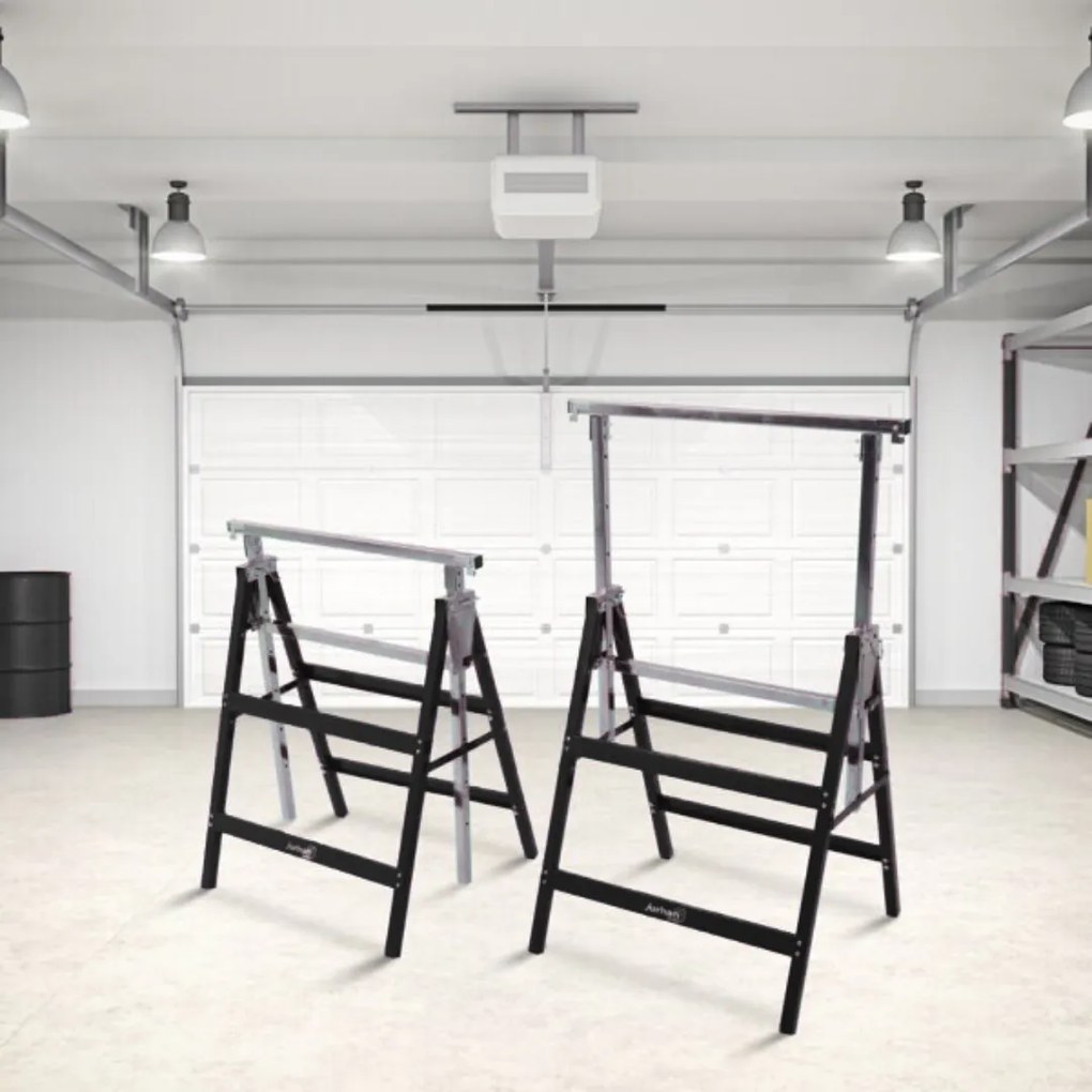 DANNY teleszkópos állvány, 2 darabos készlet, max. 200kg, 60x56x81-130cm, ezüst/fekete Jurhan
