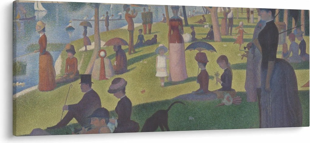 Kép - Georges Seurat, A Sunday on La Grande Jatte, reprodukciók (120x50 cm)