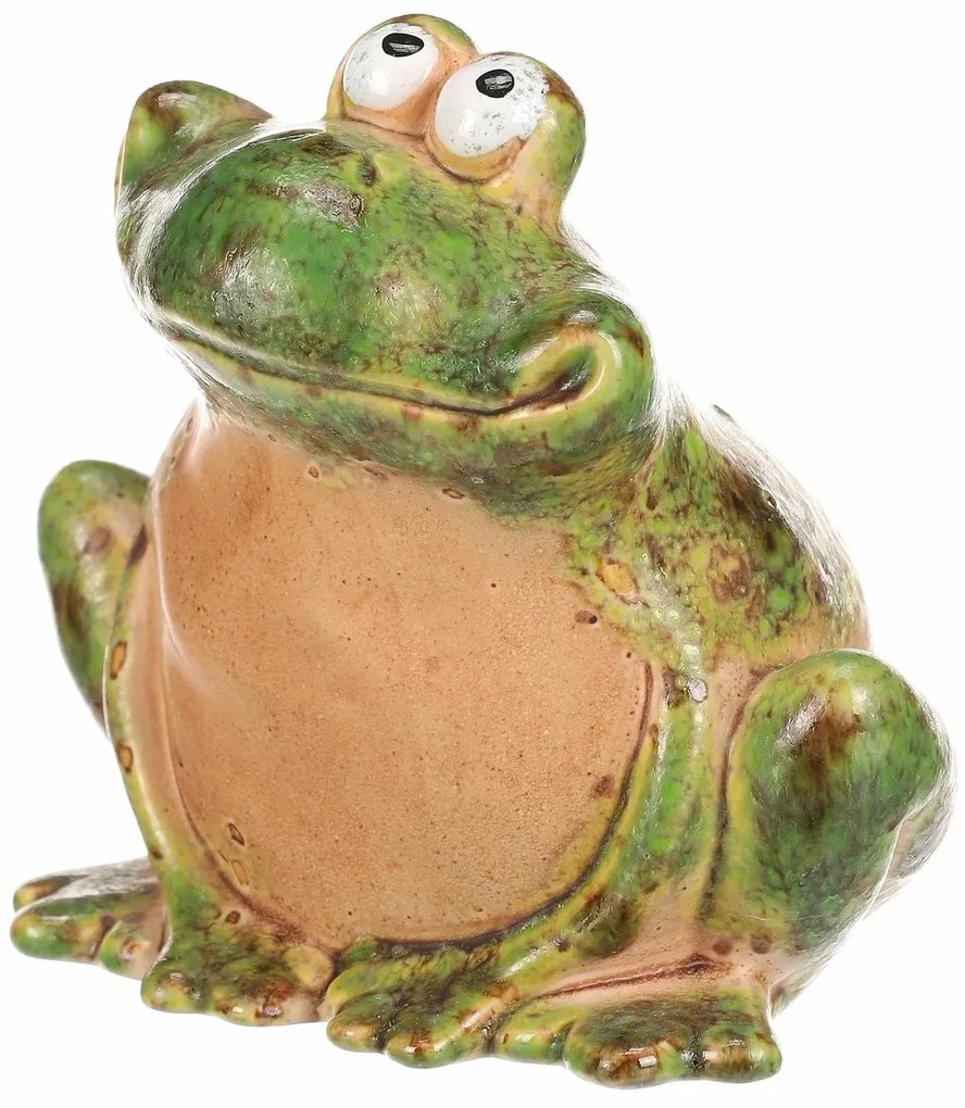 Kerámia kerti dekoráció Béka, 13 x 10 x 12 cm, 10 cm