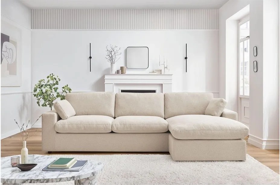 Bézs sarokkanapé Belair – Bobochic Paris