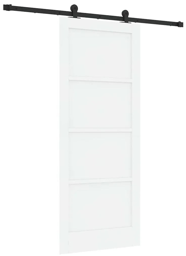 Tolóajtó Szett Fehér és fekete 83 x 202 cm