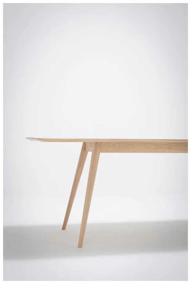 Stafa tömör tölgyfa étkezőasztal, 220 x 90 cm - Gazzda