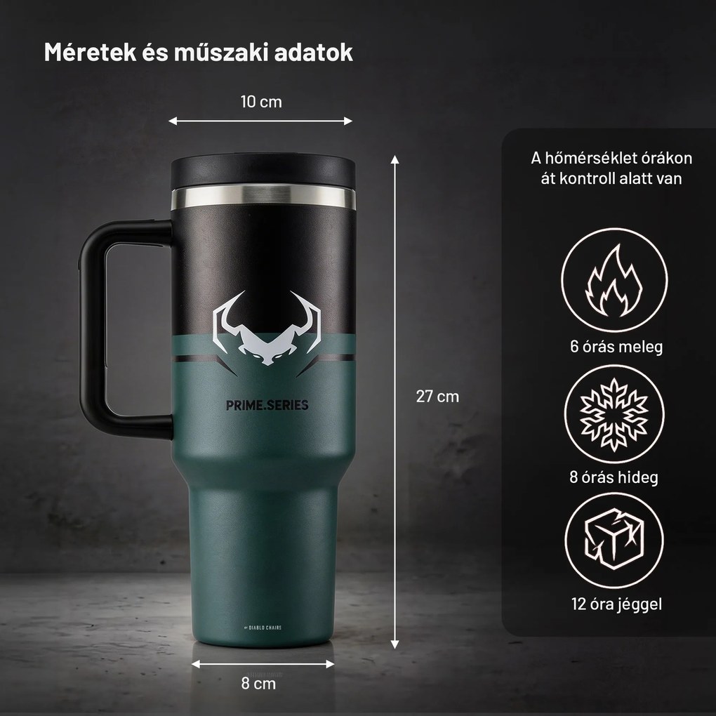 Füles termoszbögre zöld Diablo Ghotic Green