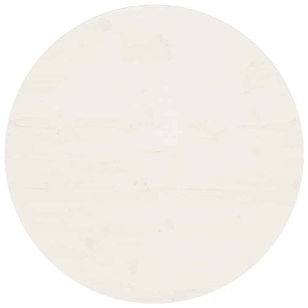 fehér tömör fenyőfa asztallap Ø70 x 2,5 cm