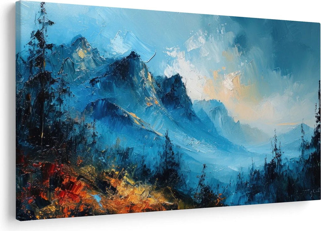 Kép - Hegyek festése (90x60 cm)