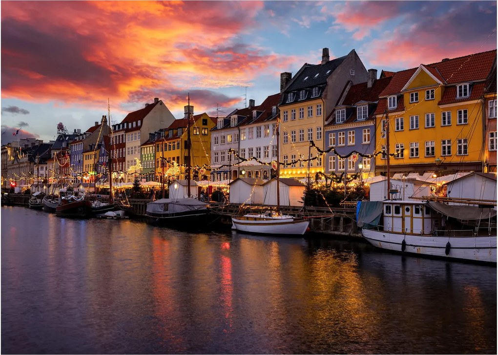 Kép - Nyhavn, Koppenhága (70x50 cm)