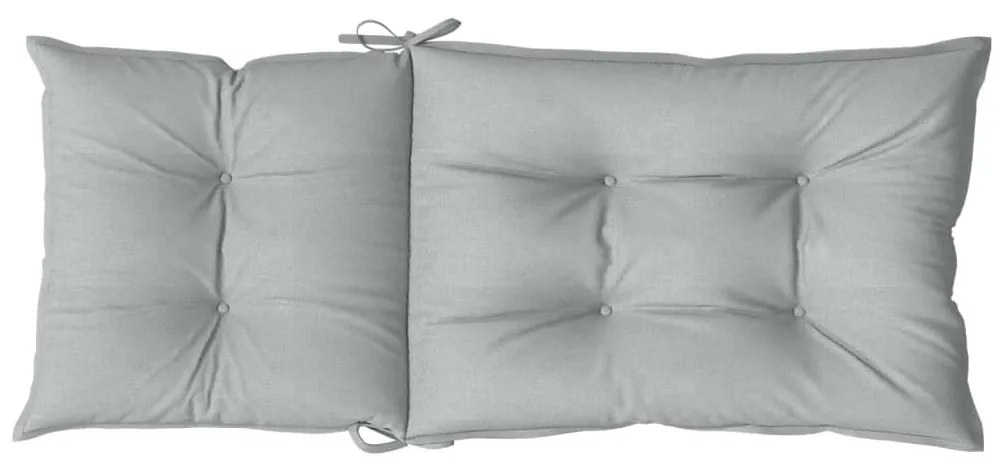 6 db világosszürke szövet magas háttámlájú székpárna 120x50x7cm