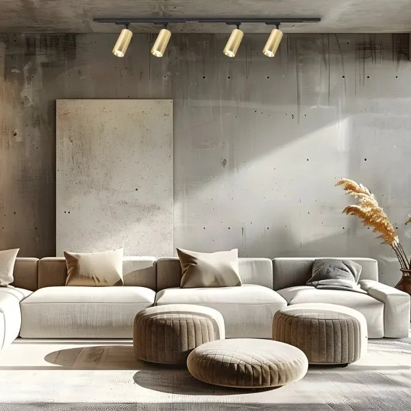 Spotlámpa sínrendszerrel MICA 4xGU10/10W/230V arany/fekete