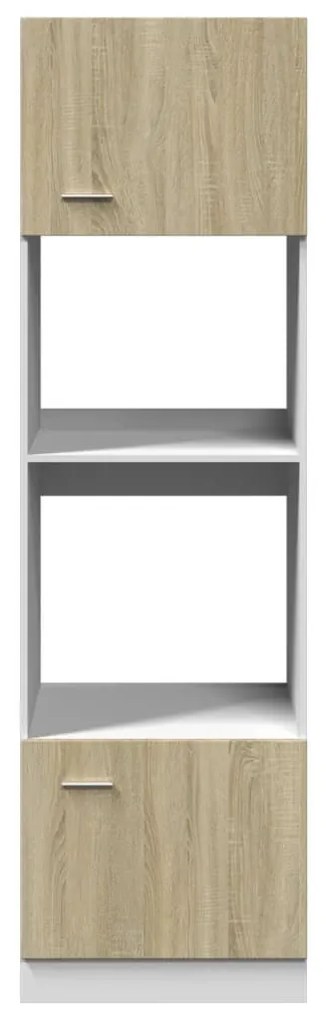 vidaXL “Lyon” sonoma színű szerelt fa mikrohullámú sütő szekrény