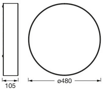 Osram - Mennyezeti lámpa ORBIS PARIS 3xE27/25W/230V átmérő 48 cm krémszínű