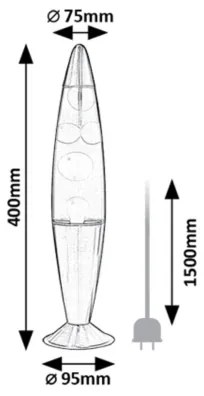 Rabalux 76111 - LED Lávalámpa LOLLIPOP RAINBOW 2 LED/25W/230V