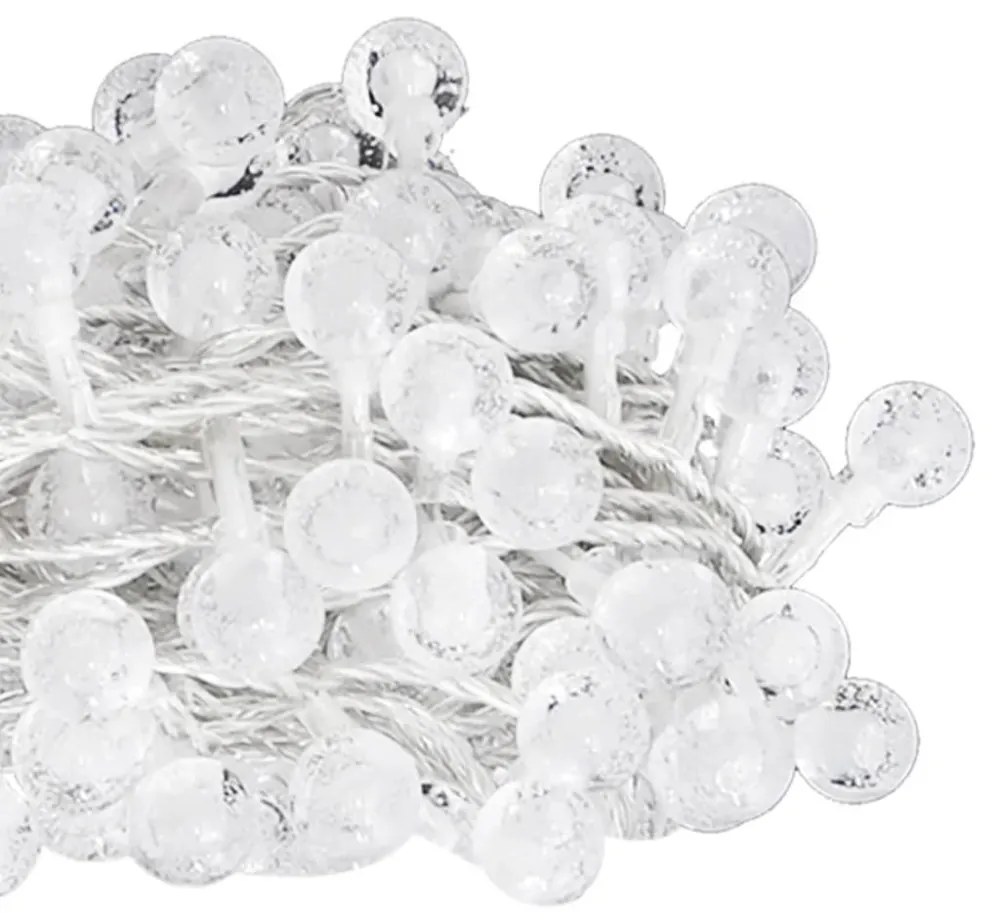 gömb alakú 8 funkciós színes tündérfényfüzér 200 LED-del 20 m