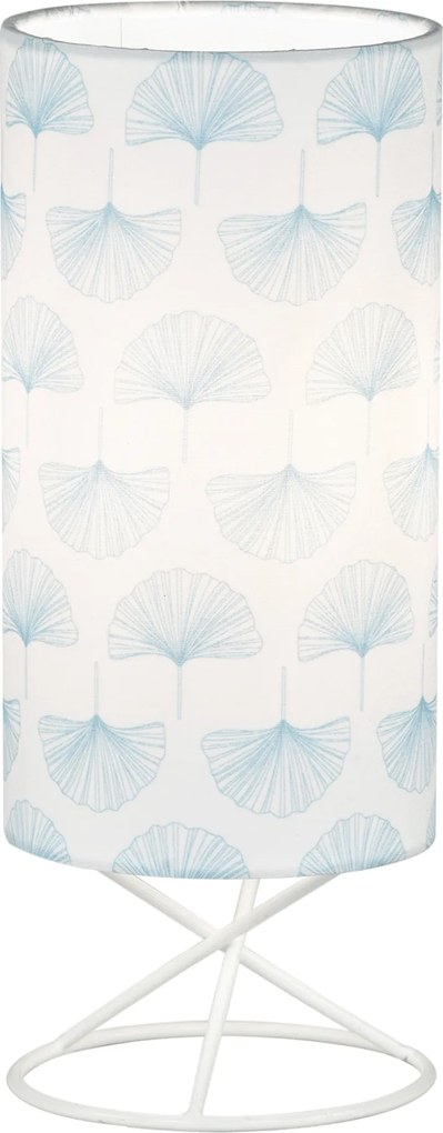 Asztali lámpa, fém/fehér textil lámpaernyő, AVAM