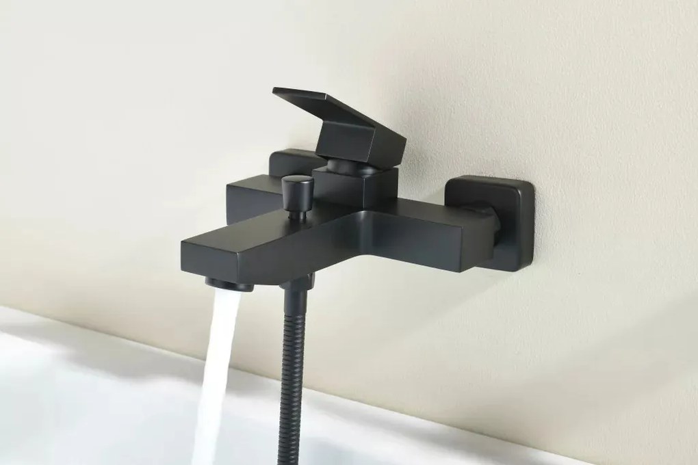 AREZZO design CUBEFIELD kádcsaptelep szett, fekete