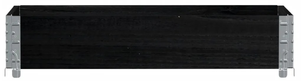 Fekete tömör fenyő kerti növénytartó 100 x 50 cm