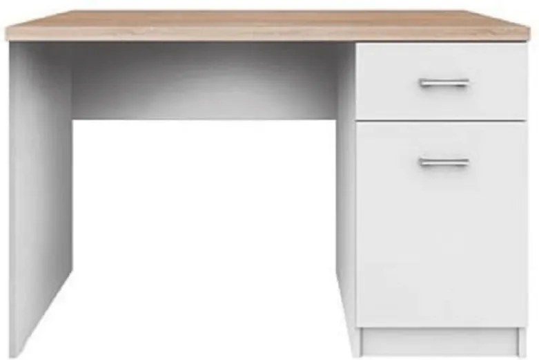 PC asztal 1d1s, DTD laminált, fehér/tölgy sonoma, TOPTY TYP 09