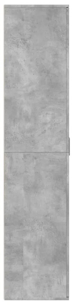 betonszürke szerelt fa cipősszekrény 80 x 39 x 178 cm