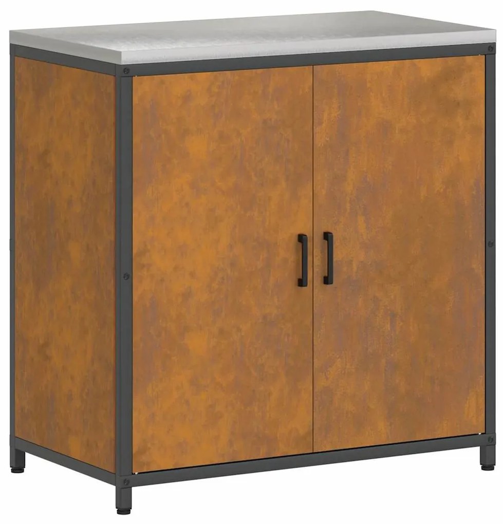 Konyhai Tároló Készlet polcokkal 2 pcs Rozsdás 180 x 50 x 92 cm