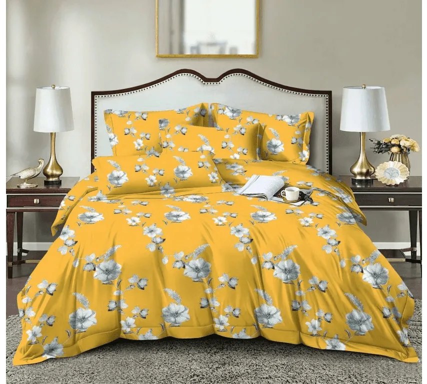 Mikroszálas ágyneműhuzat YELLOW ROSE sárga Ágyneműhuzat mérete: 70 x 90 cm | 140 x 200 cm