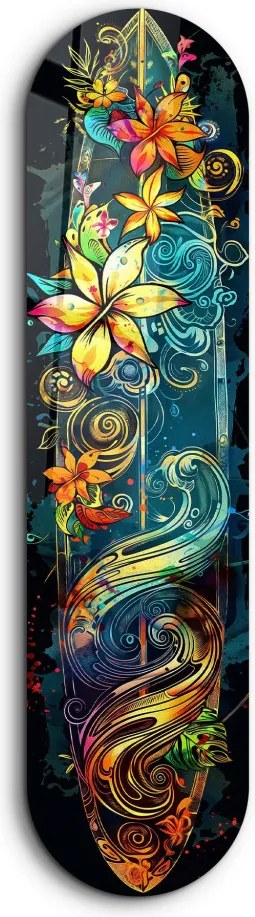 Hawaiian edzett üvegkép, 20 x 80 cm