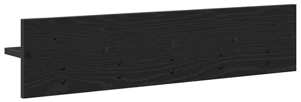 Fali Kabáthorog polcokkal Musta tammi 80 x 10.5 x 18 cm Faanyag