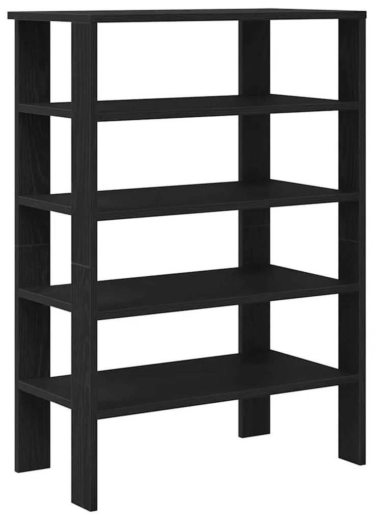 fekete szerelt fa cipőtároló szekrény 61x32x87,5 cm