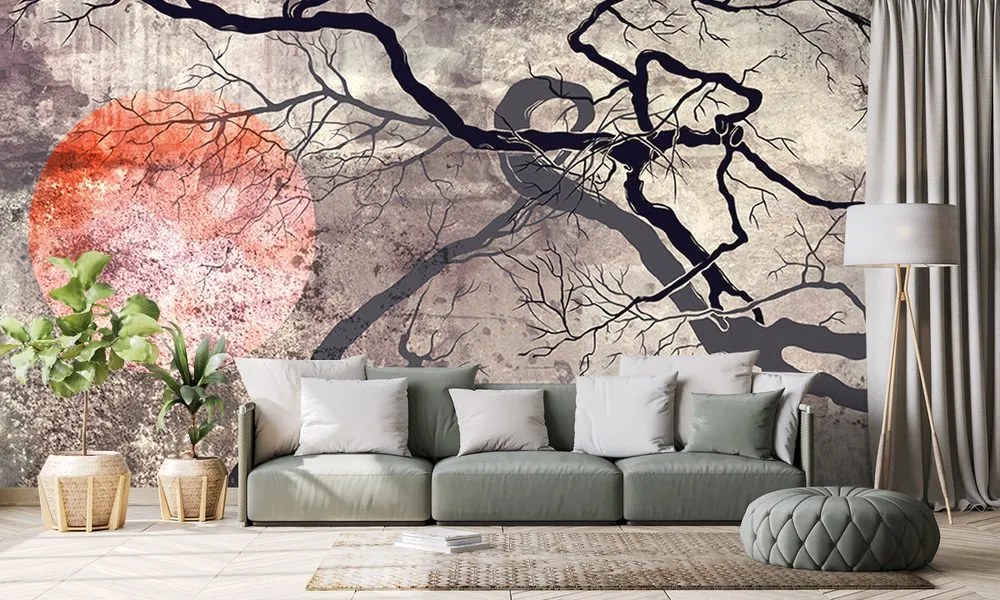 Tapéta szürrealista fák