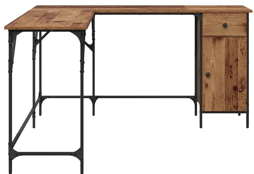 vidaXL Asztal Öreg fa 141 x 141 x 75 cm Faanyag