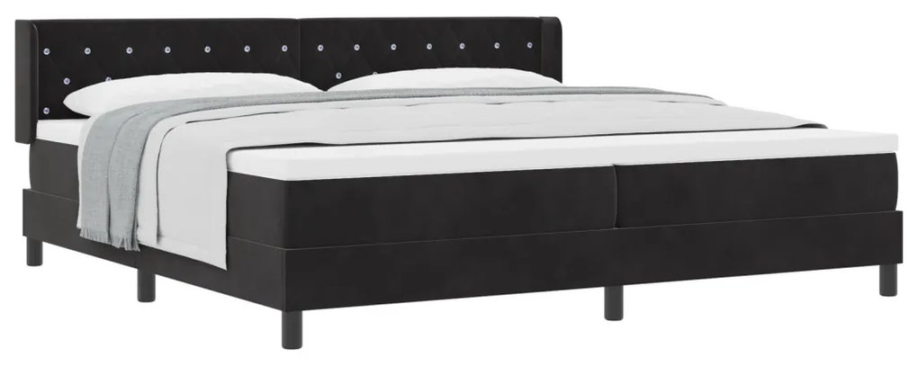 Boxspring Ágy Matrac Káprázatos Fekete 200x200 cm