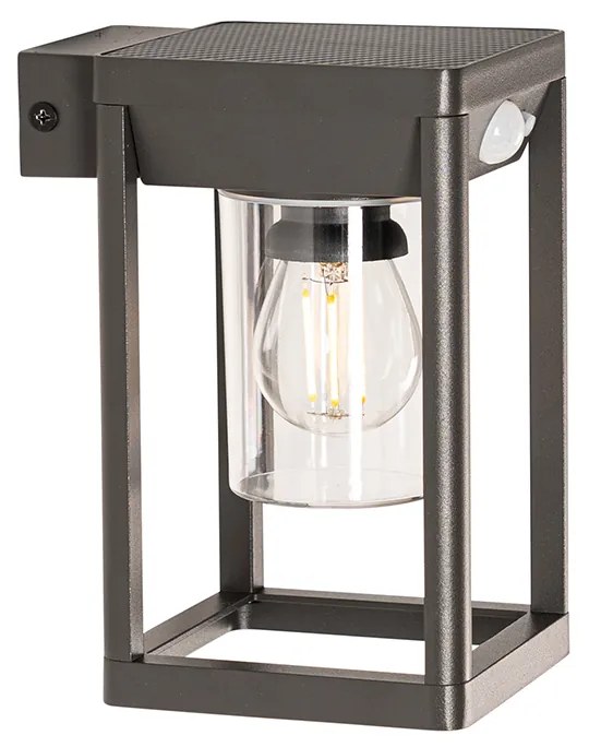 Kültéri fali lámpa sötétszürke, LED-del és fényerőszabályzóval, napelemes - Sonne