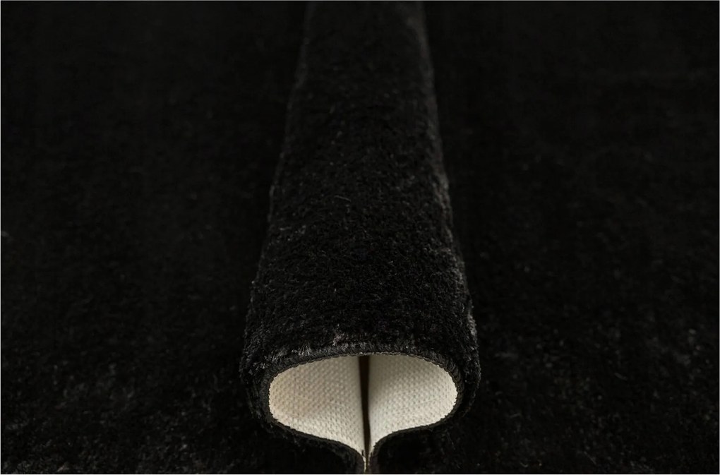 Csúszásgátló Szőnyeg Shaggy Fekete Vastag Csillogó Puha Malmo 120x170 cm