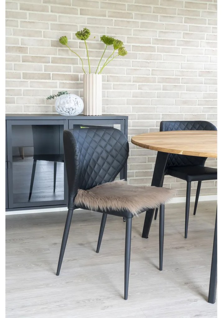 Mesterséges báránybőr ülőpárna, gomba, 40x40 cm