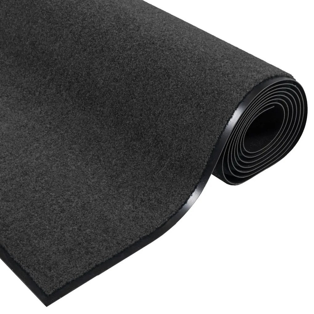 Ajtószőnyeg Antracit és fekete 120 x 250 cm
