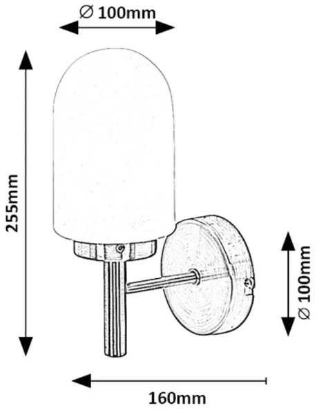 Rabalux 71060 - Fürdőszobai fali lámpa ZENKAI 1xE14/10W/230V IP44 bronz