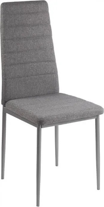 Masiv 4 személyes étkezőszett Coleta székekkel, Beton - Szürke szövet N