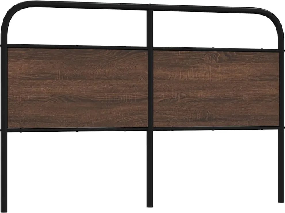 vidaXL barna tölgy színű acél és szerelt fa csere fejtámla 150 cm