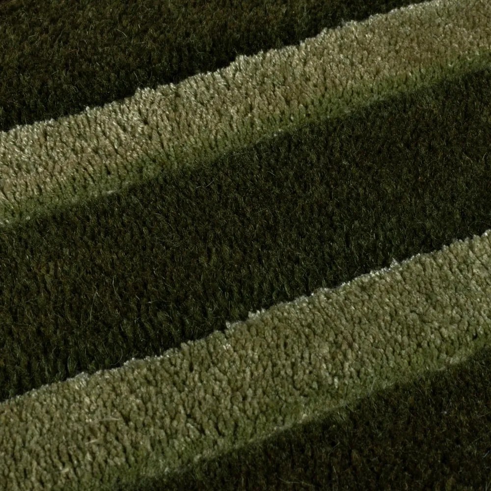 Sötétzöld kézi szövésű gyapjú szőnyeg 200x290 cm Gatsby – Flair Rugs