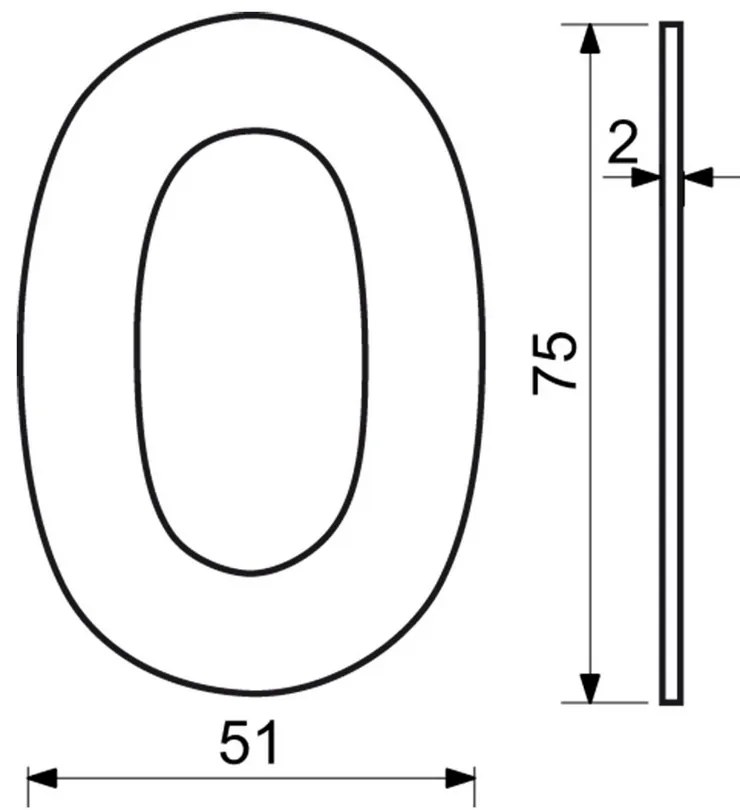 "0" házszámú, RN.75L, fekete