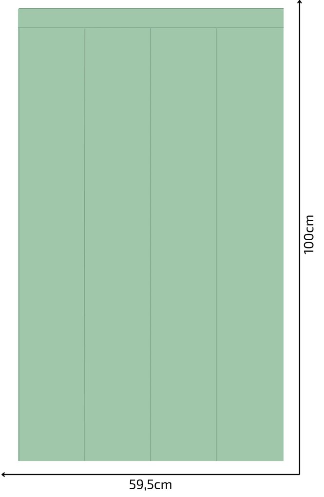 PIPPER. Textil öntapadó tapéta - Egy téglalap - Menta színű Méret: 80cm, Szín: Sápadt